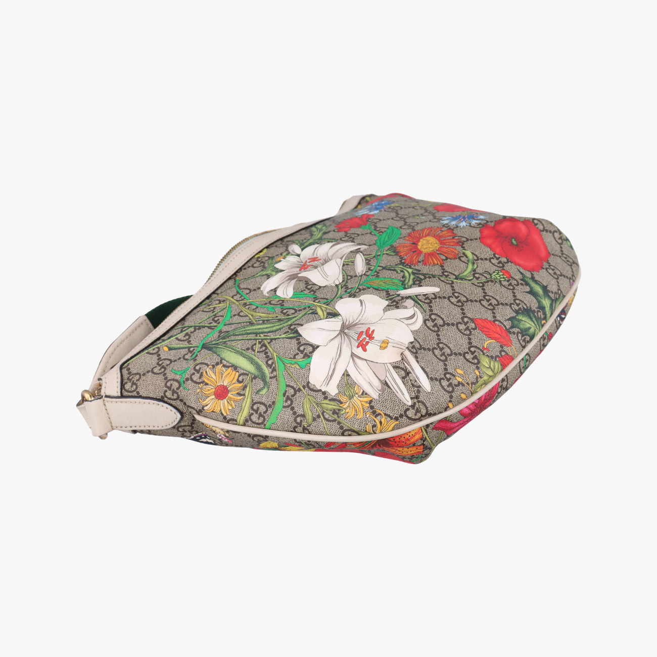 GG Supreme Flora OphidiaWhite x Beige x MulticolourPVC coated canvas626509I032705254GG スプリーム フローラ オフィディアホワイト×ベージュ×マルチカラーPVCコーティングキャンバス626509I032705254