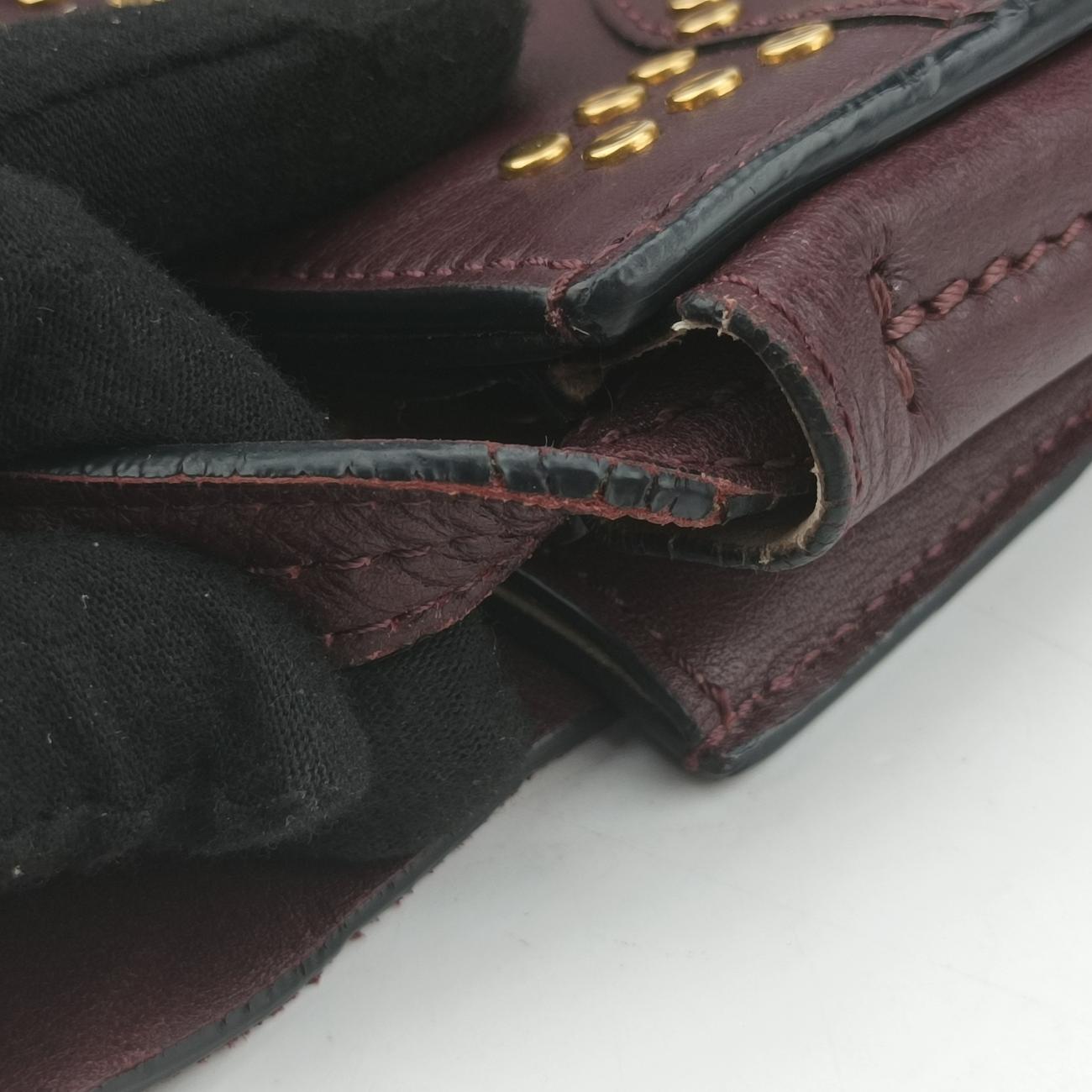 FAYE SmallBurgundySuede×Leather03-16-99-65フェイ スモールワインレッドスエード×レザー03-16-99-65