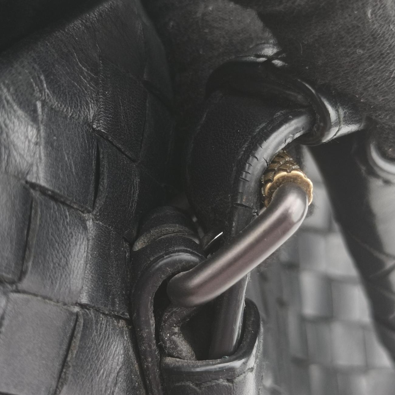 Roma IntrecciatoBlacklambskinB07647317Mローマ イントレチャートブラックラムスキンB07647317M