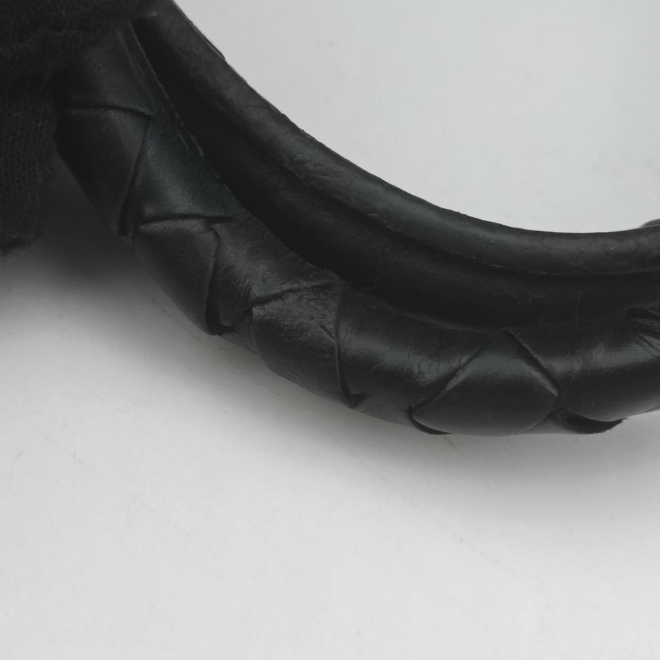 Roma IntrecciatoBlacklambskinB07647317Mローマ イントレチャートブラックラムスキンB07647317M