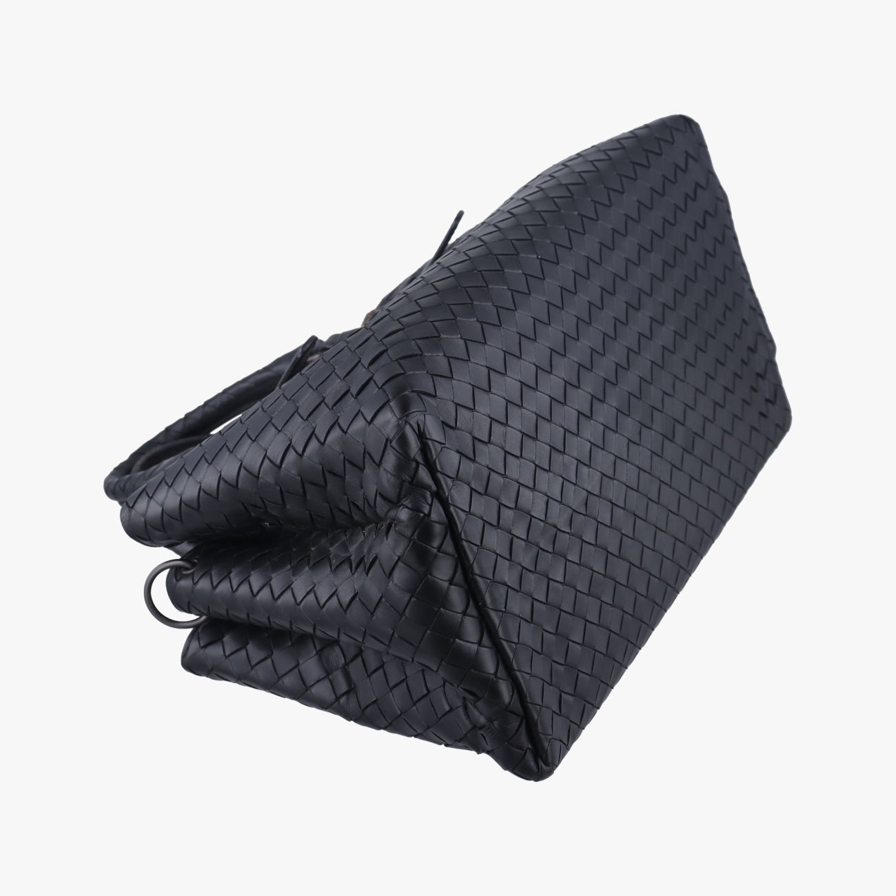 Roma IntrecciatoBlacklambskinB07647317Mローマ イントレチャートブラックラムスキンB07647317M