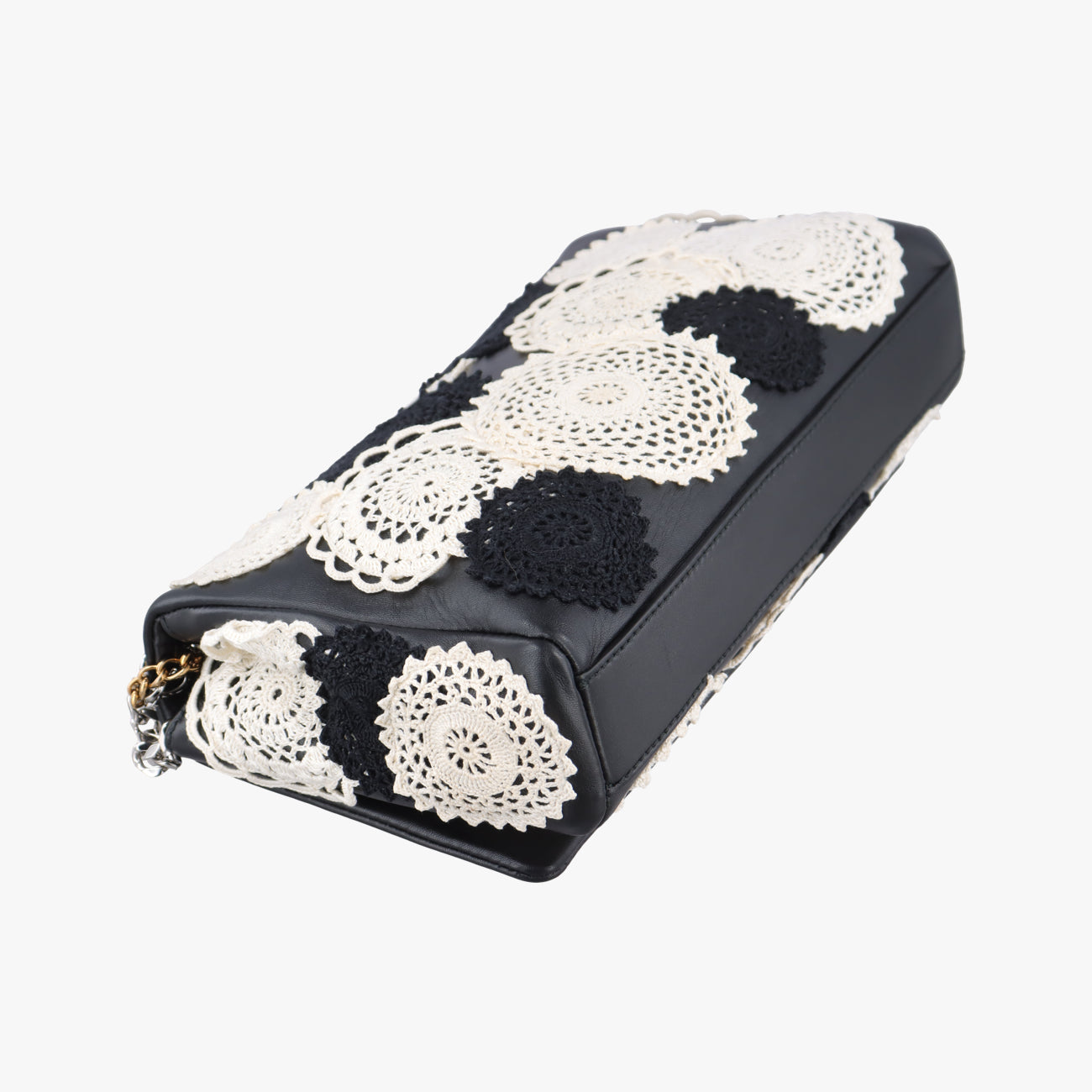 Lace FleshWhite x BlackLeatherレースフレッシュホワイト×ブラックレザー