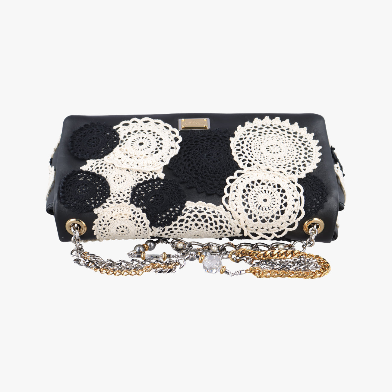 Lace FleshWhite x BlackLeatherレースフレッシュホワイト×ブラックレザー