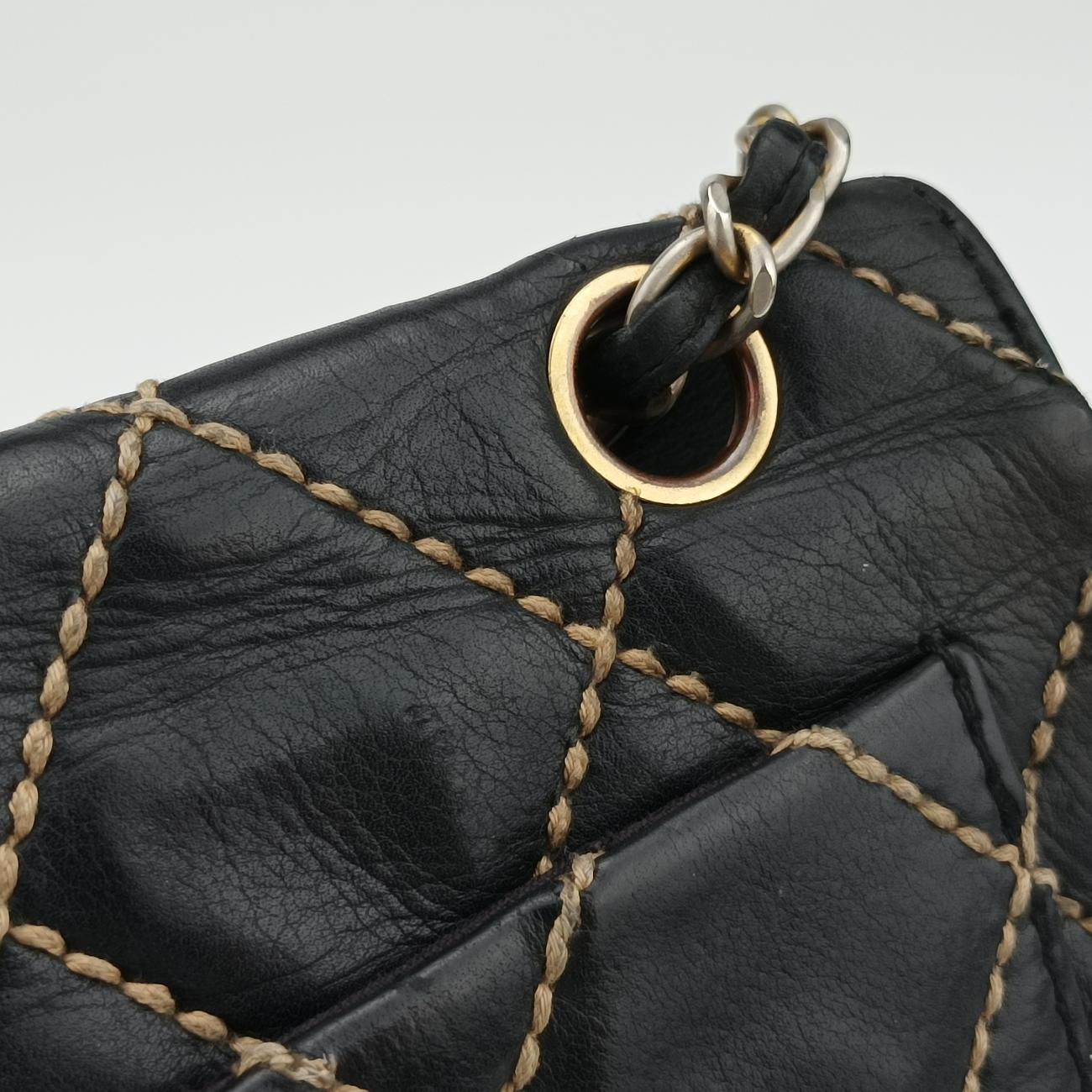 Wild Stitch Double ChainBlackLeatherA146877728960ワイルドステッチ ダブルチェーンブラックレザーA146877728960