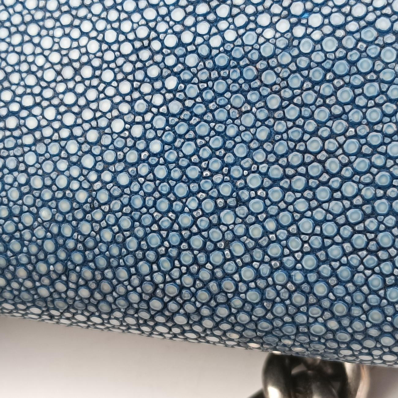 BOY CHANELBluePearlfish skin×leatherA6713816706579ボーイシャネルブルーパールフィッシュスキン×レザーA6713816706579