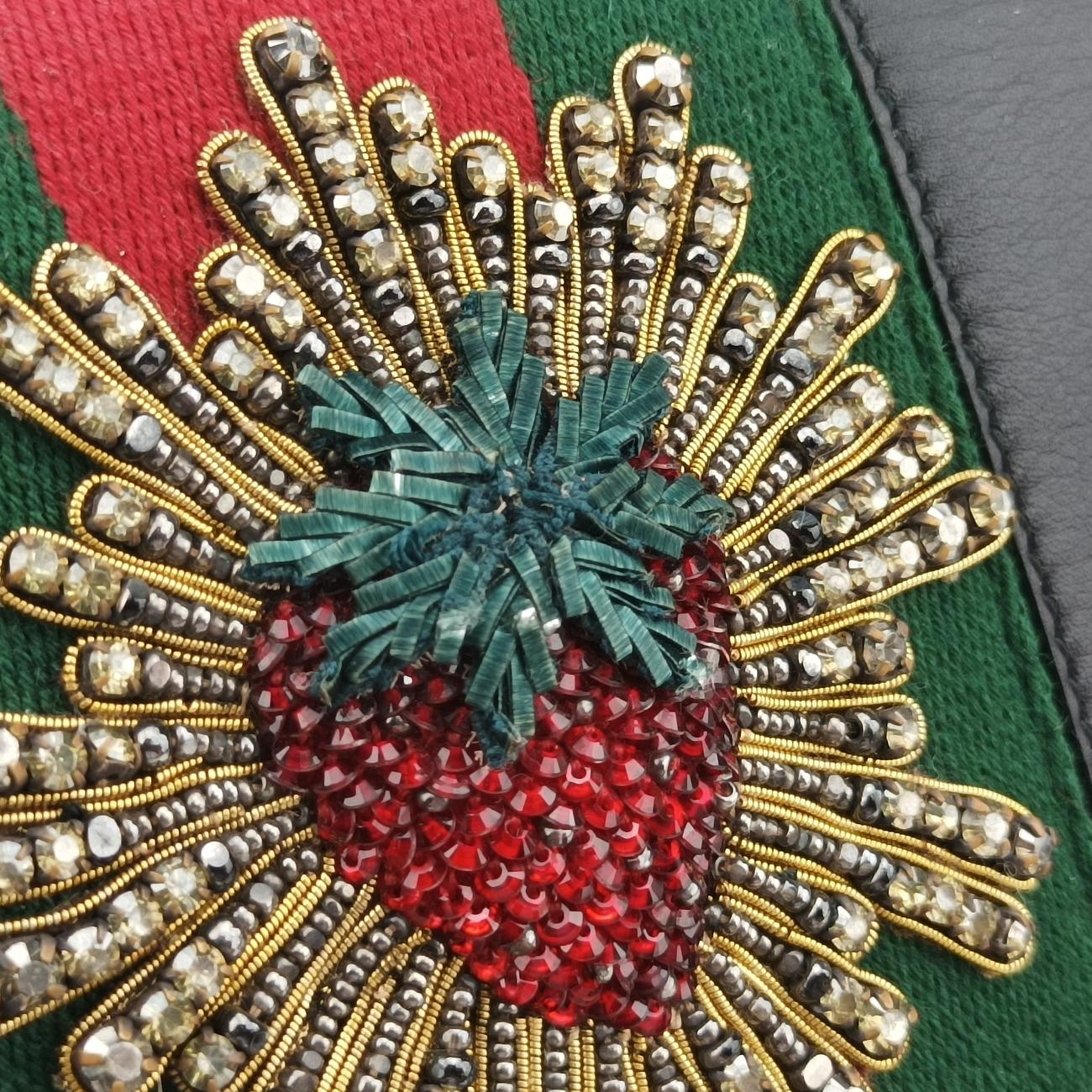 Strawberry Bijou Ribbon SherryBlack x MulticolorLeather432280D020324641ストロベリー ビジュー リボン シェリーブラックxマルチカラーレザー432280D020324641