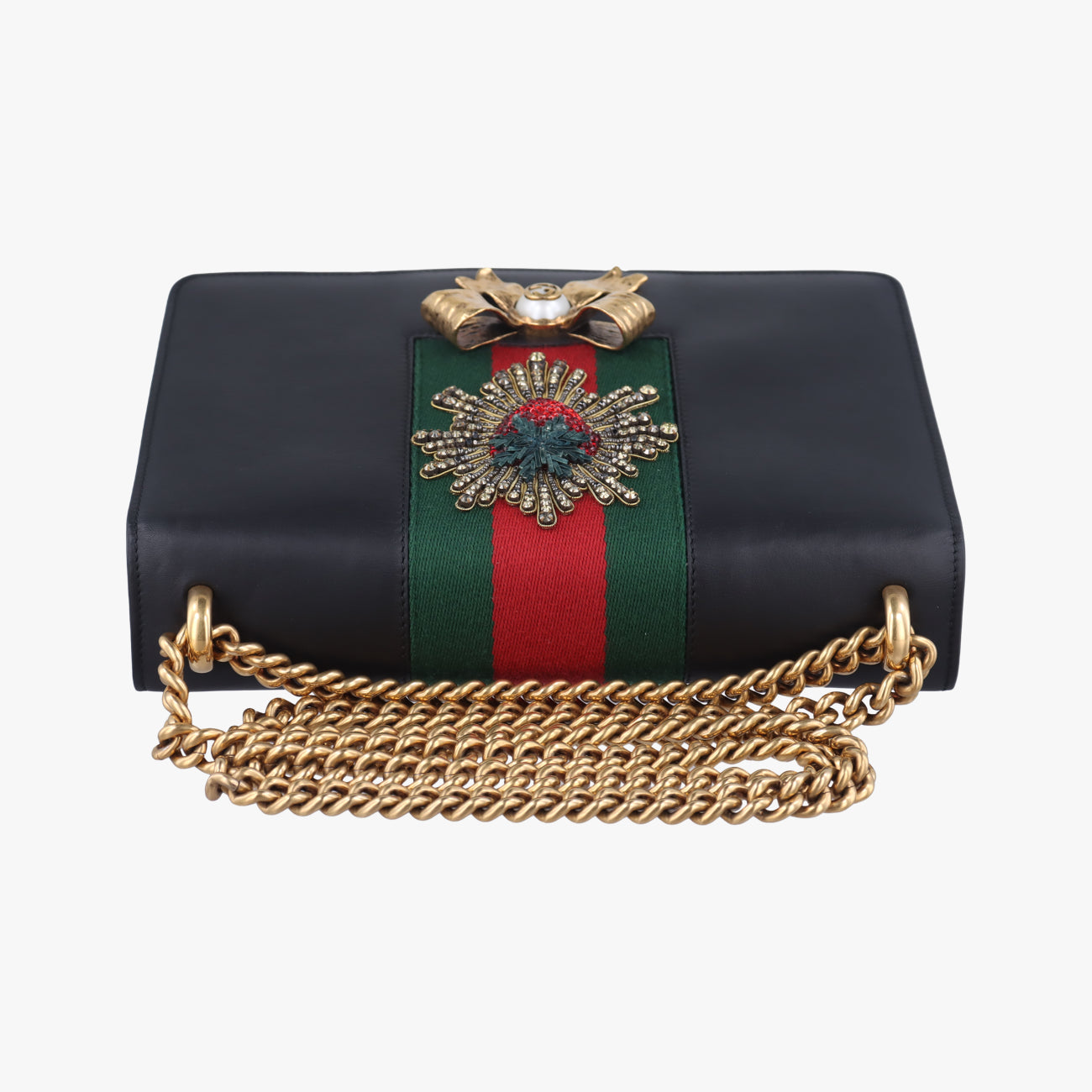 Strawberry Bijou Ribbon SherryBlack x MulticolorLeather432280D020324641ストロベリー ビジュー リボン シェリーブラックxマルチカラーレザー432280D020324641