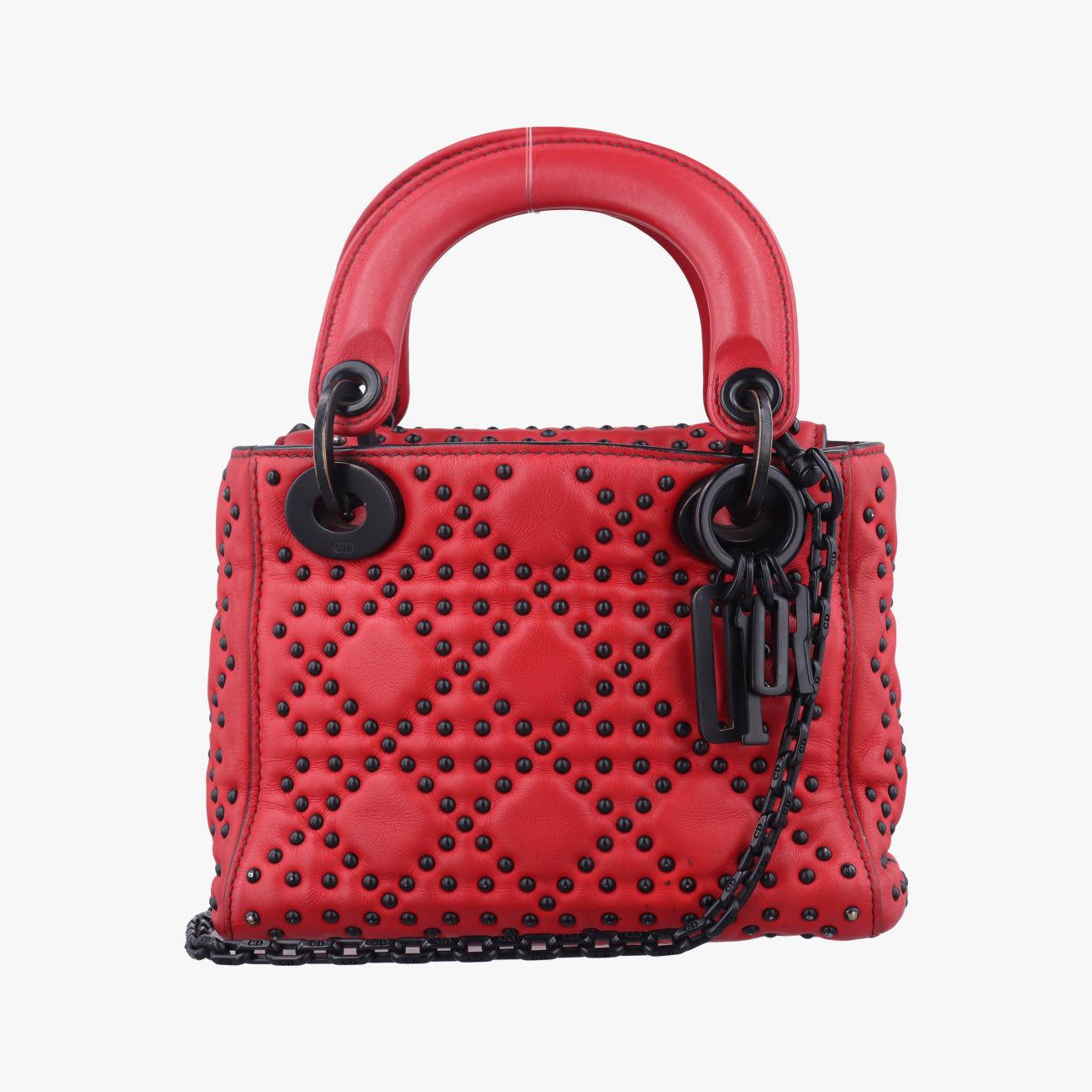 レディ ディオール カナージュ スタッズ ミニRedlambskin18-MA-0168レディ ディオール カナージュ スタッズ ミニレッドラムスキン18-MA-0168