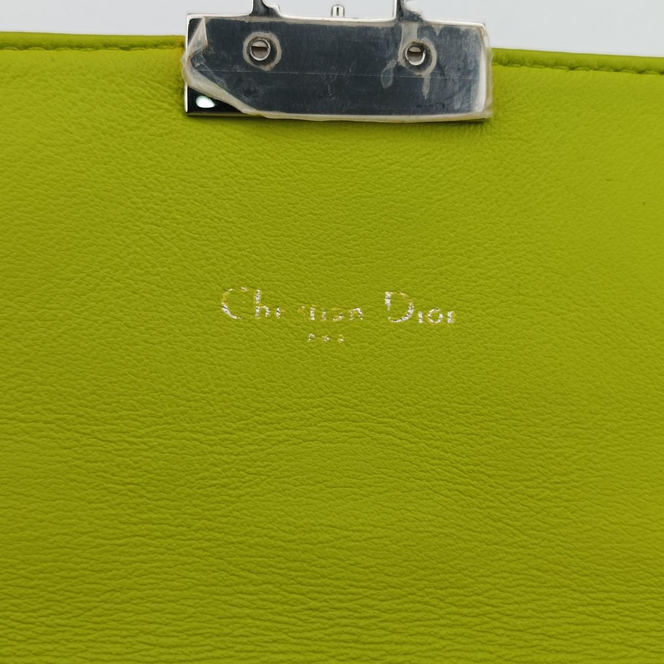 Miss Dior CANNAGE New LockGreenlambskin12-MA-1113ミス ディオール カナージュ ニューロックグリーンラムスキン12-MA-1113