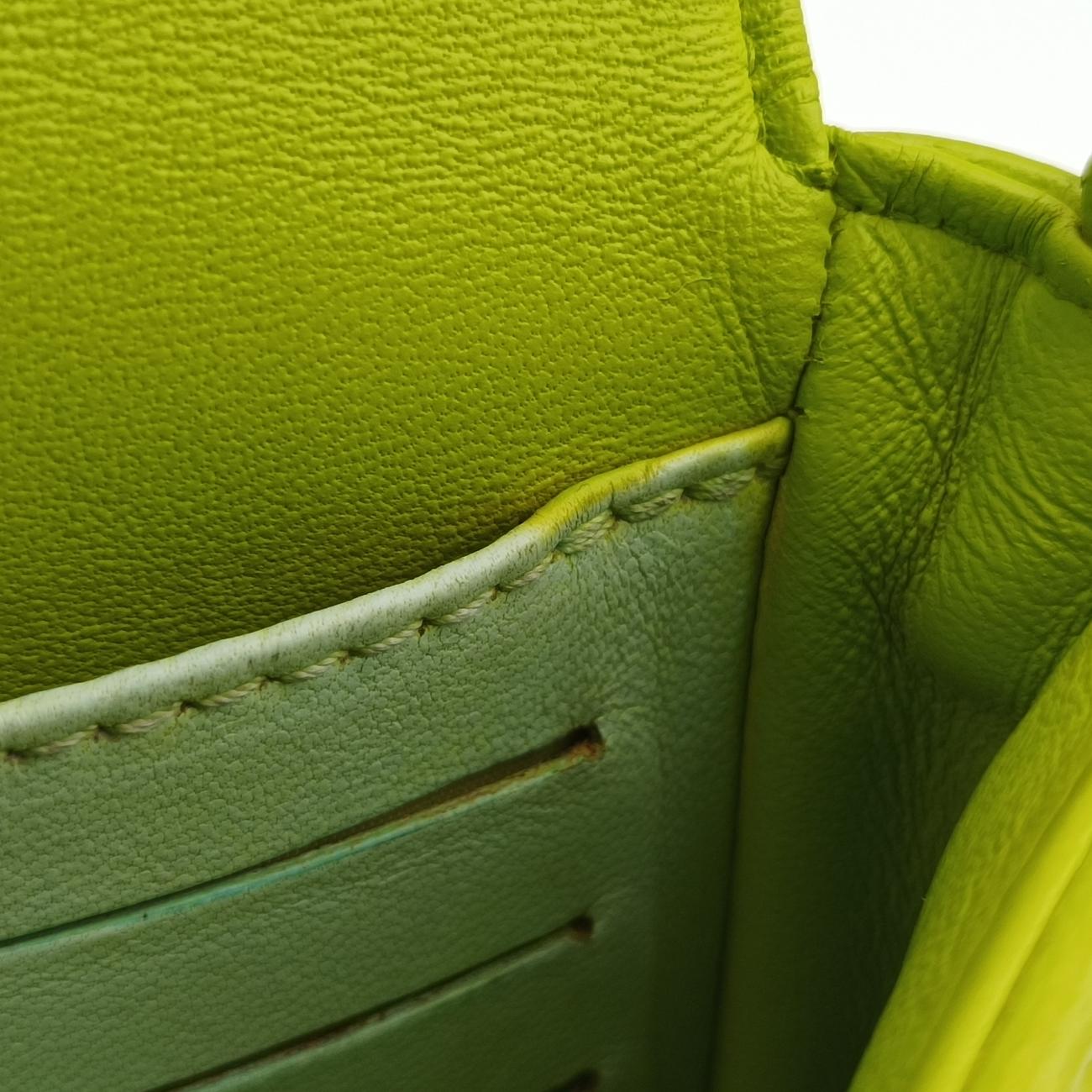 Miss Dior CANNAGE New LockGreenlambskin12-MA-1113ミス ディオール カナージュ ニューロックグリーンラムスキン12-MA-1113