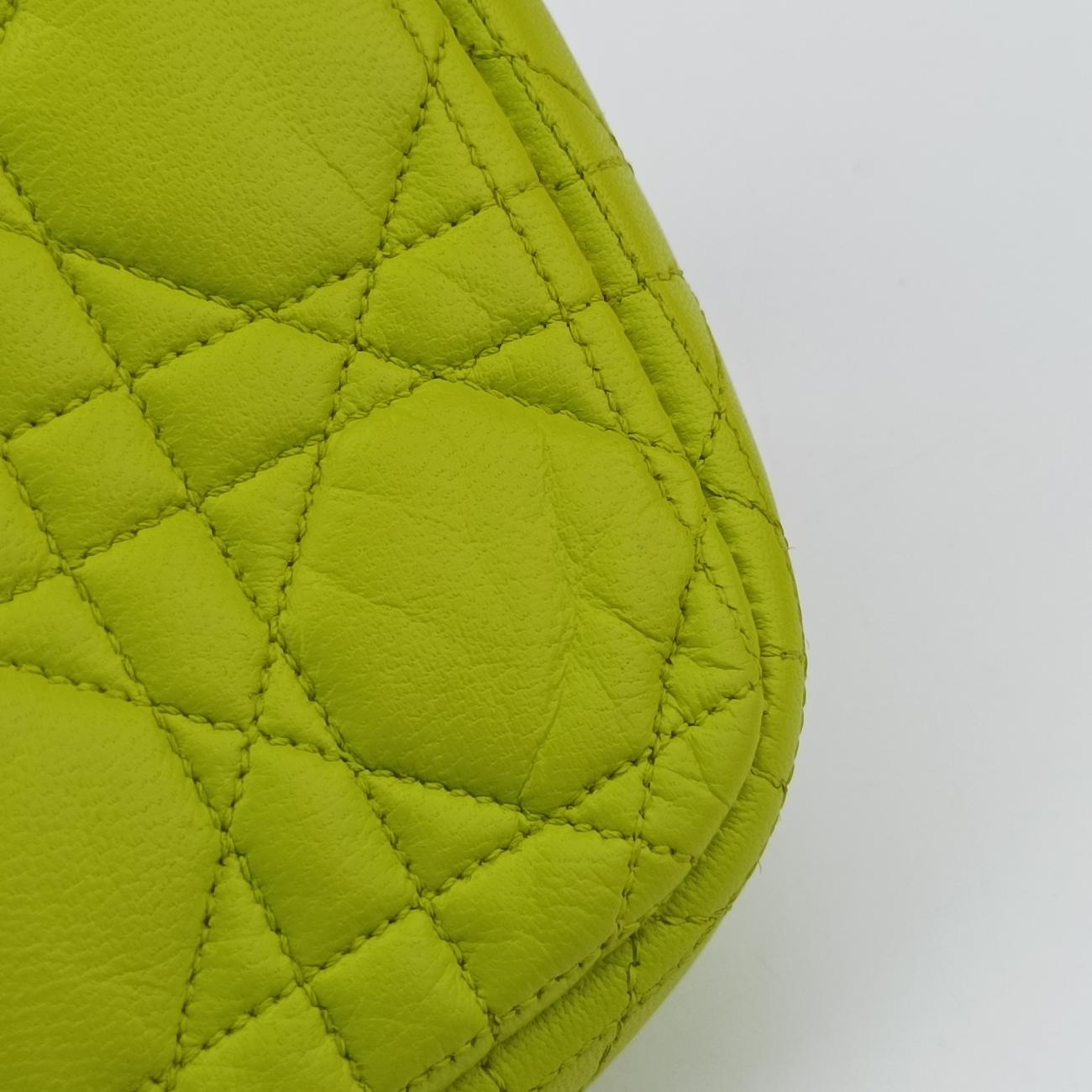 Miss Dior CANNAGE New LockGreenlambskin12-MA-1113ミス ディオール カナージュ ニューロックグリーンラムスキン12-MA-1113