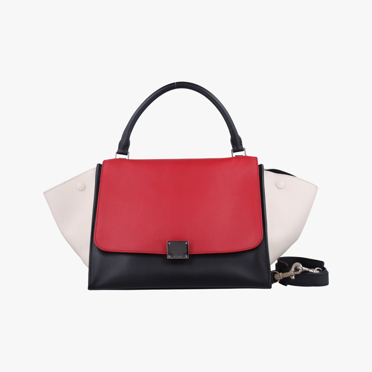 Trapèze MediumMulticolourLeatherU-AT-0113 U-PA-0133トラペーズミディアムレッド×ブラック×ホワイトレザーU-AT-0113 U-PA-0133