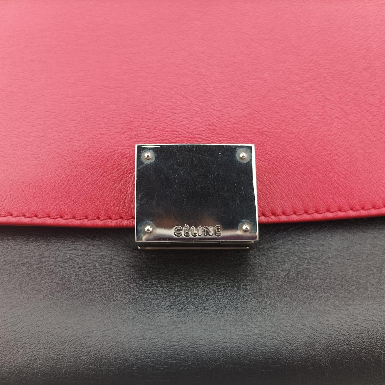 Trapèze MediumMulticolourLeatherU-AT-0113 U-PA-0133トラペーズミディアムレッド×ブラック×ホワイトレザーU-AT-0113 U-PA-0133