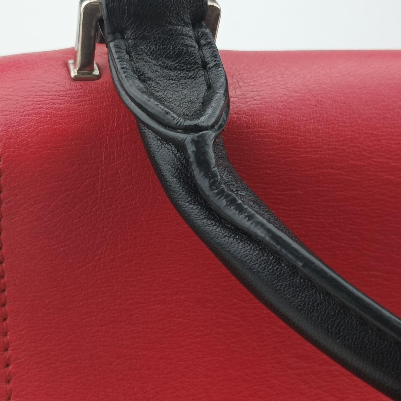 Trapèze MediumMulticolourLeatherU-AT-0113 U-PA-0133トラペーズミディアムレッド×ブラック×ホワイトレザーU-AT-0113 U-PA-0133