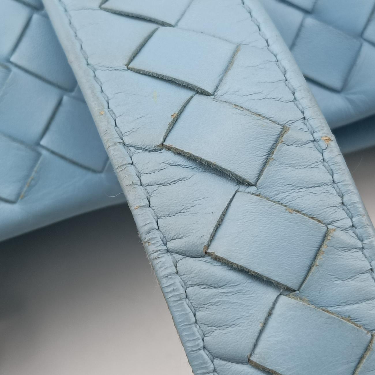 Roma IntrecciatoBluelambskinB03702381Gローマ イントレチャートブルーラムスキンB03702381G