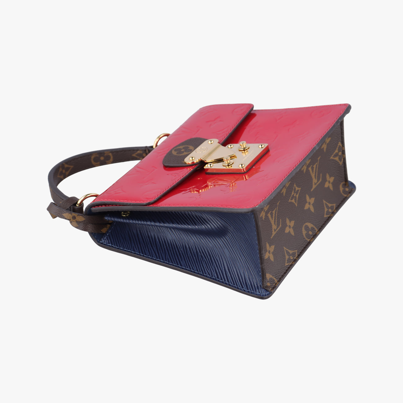 Spring street PMScarlet RedVernis×Leather×Monogram CanvasM90505FK4189 ICチップスプリングストリートPMスカーレットヴェルニ×レザー×モノグラムキャンバスM90505FK4189 ICチップ