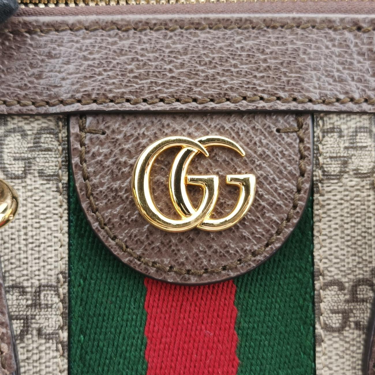 Ophidiabeige×red×greenPVC coated canvas x leather524537A032981582オフィディアベージュ×レッド×グリーンPVCコーティングキャンバス×レザー524537A032981582