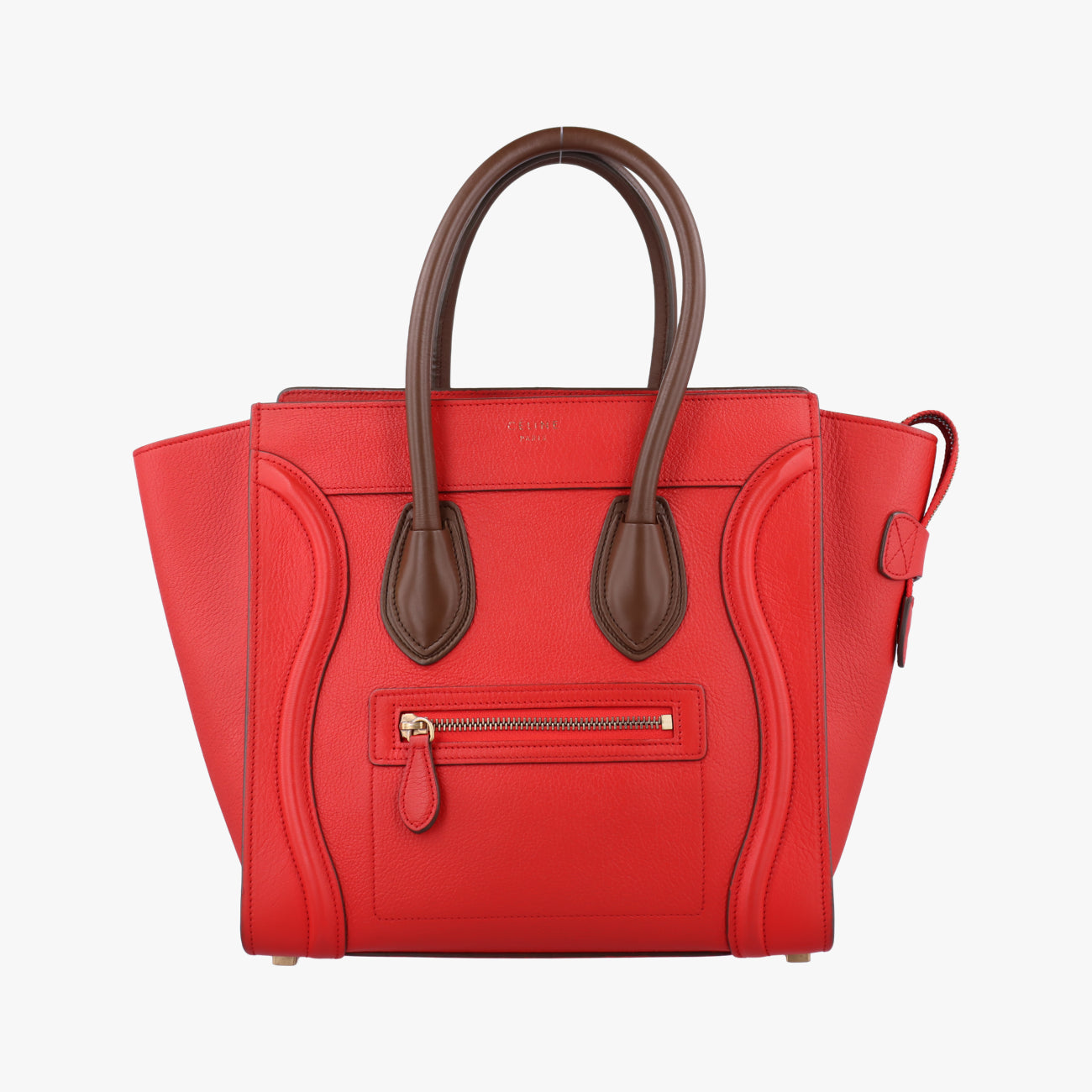 Luggage Micro shopperRed×brownLeatherF-LA-0154 F-CT-0154ラゲージマイクロショッパーレッド×ブラウンレザーF-LA-0154 F-CT-0154