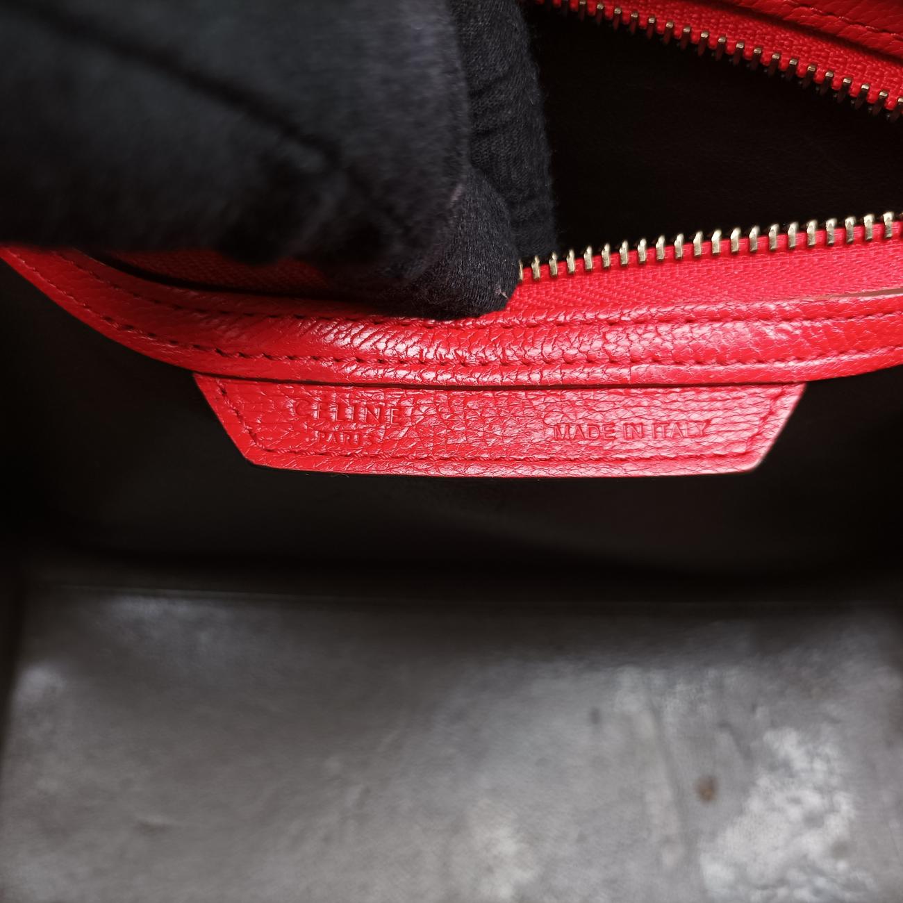 Luggage Micro shopperRed×brownLeatherF-LA-0154 F-CT-0154ラゲージマイクロショッパーレッド×ブラウンレザーF-LA-0154 F-CT-0154