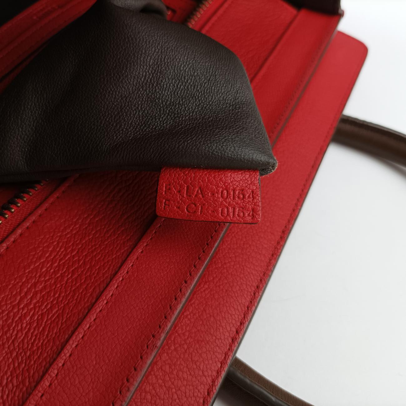 Luggage Micro shopperRed×brownLeatherF-LA-0154 F-CT-0154ラゲージマイクロショッパーレッド×ブラウンレザーF-LA-0154 F-CT-0154