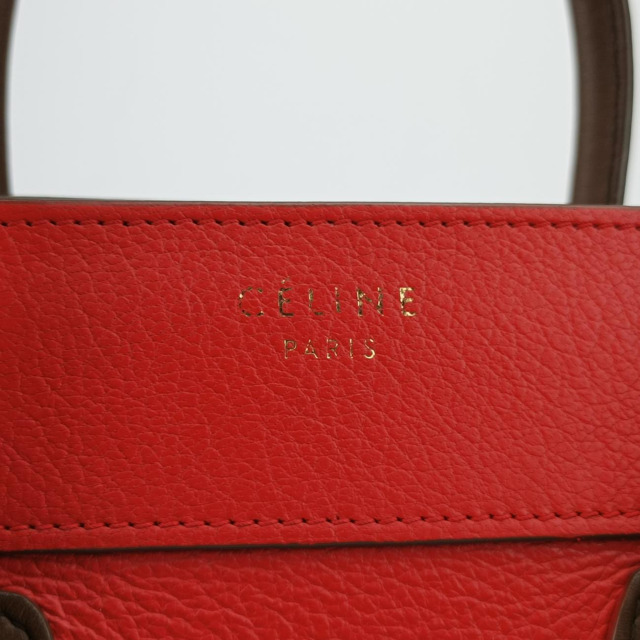 Luggage Micro shopperRed×brownLeatherF-LA-0154 F-CT-0154ラゲージマイクロショッパーレッド×ブラウンレザーF-LA-0154 F-CT-0154