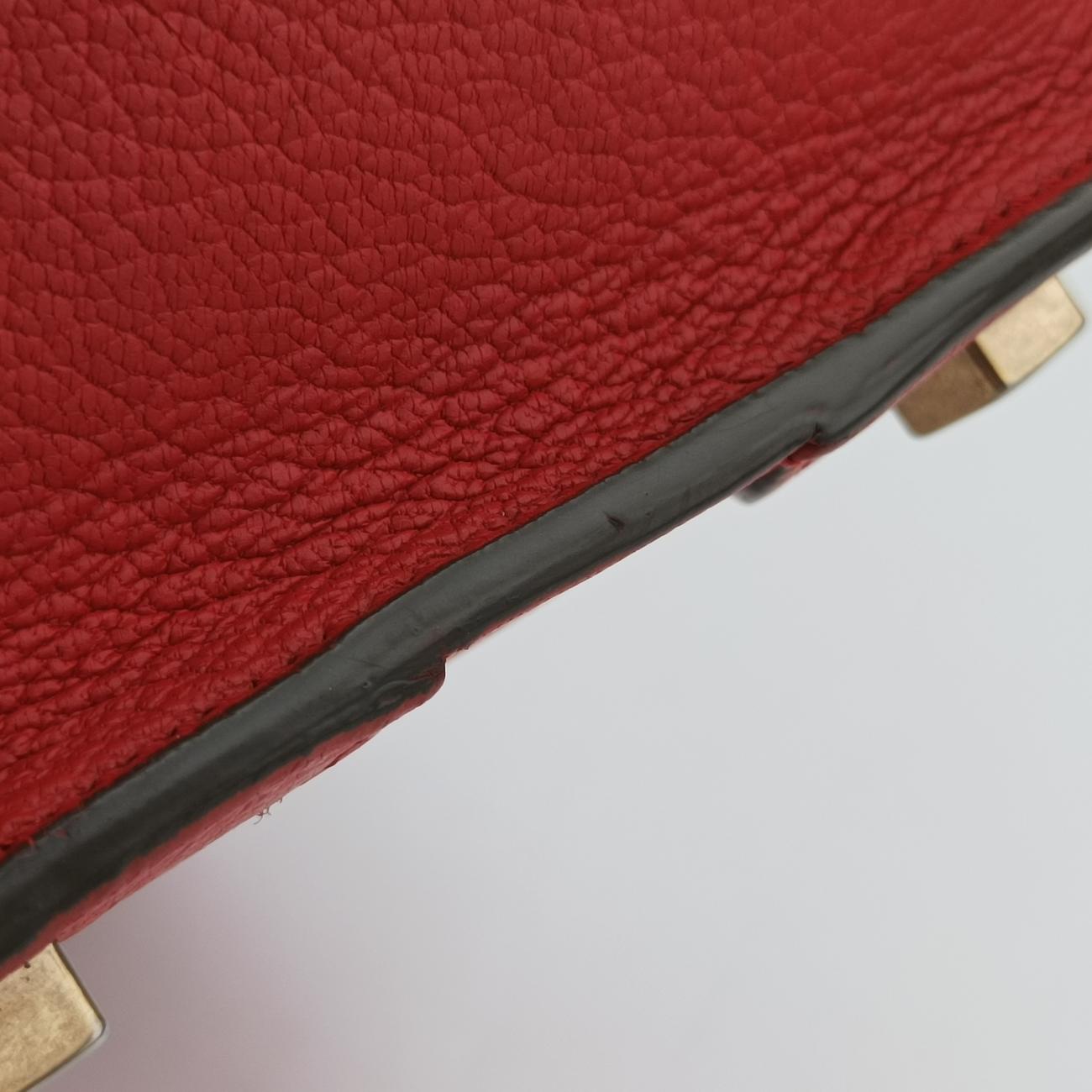 Luggage Micro shopperRed×brownLeatherF-LA-0154 F-CT-0154ラゲージマイクロショッパーレッド×ブラウンレザーF-LA-0154 F-CT-0154