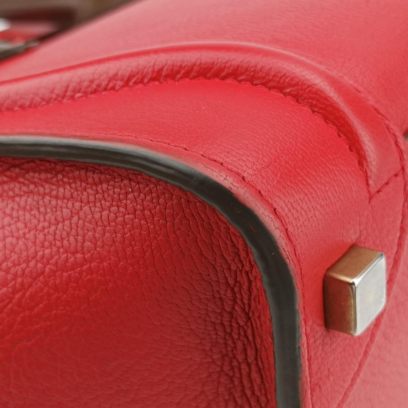 Luggage Micro shopperRed×brownLeatherF-LA-0154 F-CT-0154ラゲージマイクロショッパーレッド×ブラウンレザーF-LA-0154 F-CT-0154