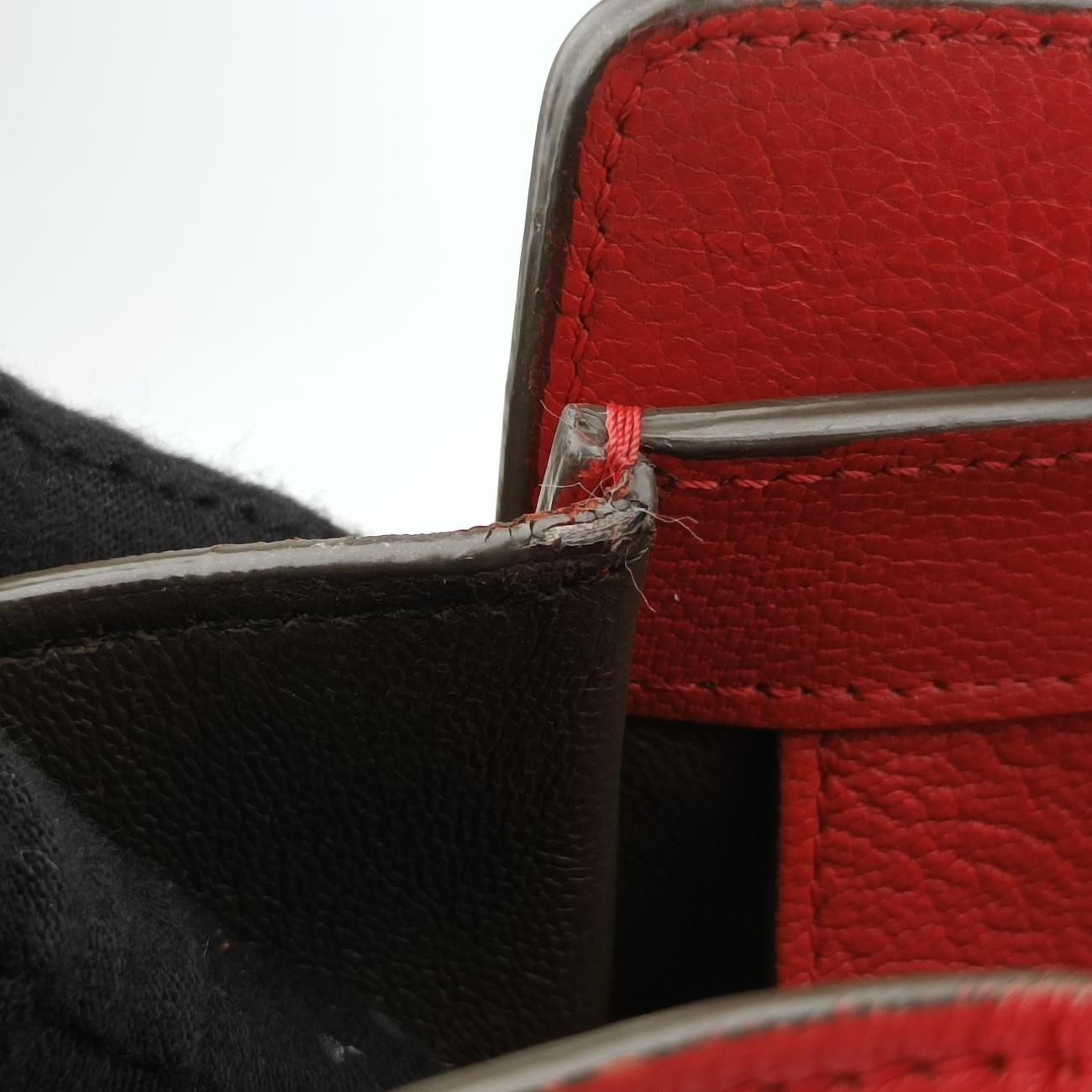Luggage Micro shopperRed×brownLeatherF-LA-0154 F-CT-0154ラゲージマイクロショッパーレッド×ブラウンレザーF-LA-0154 F-CT-0154