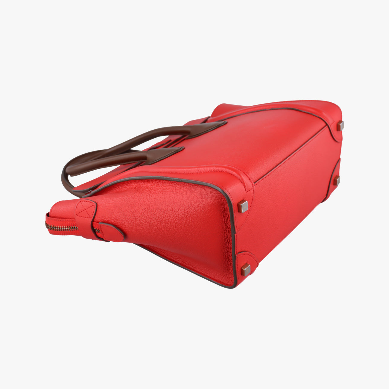 Luggage Micro shopperRed×brownLeatherF-LA-0154 F-CT-0154ラゲージマイクロショッパーレッド×ブラウンレザーF-LA-0154 F-CT-0154