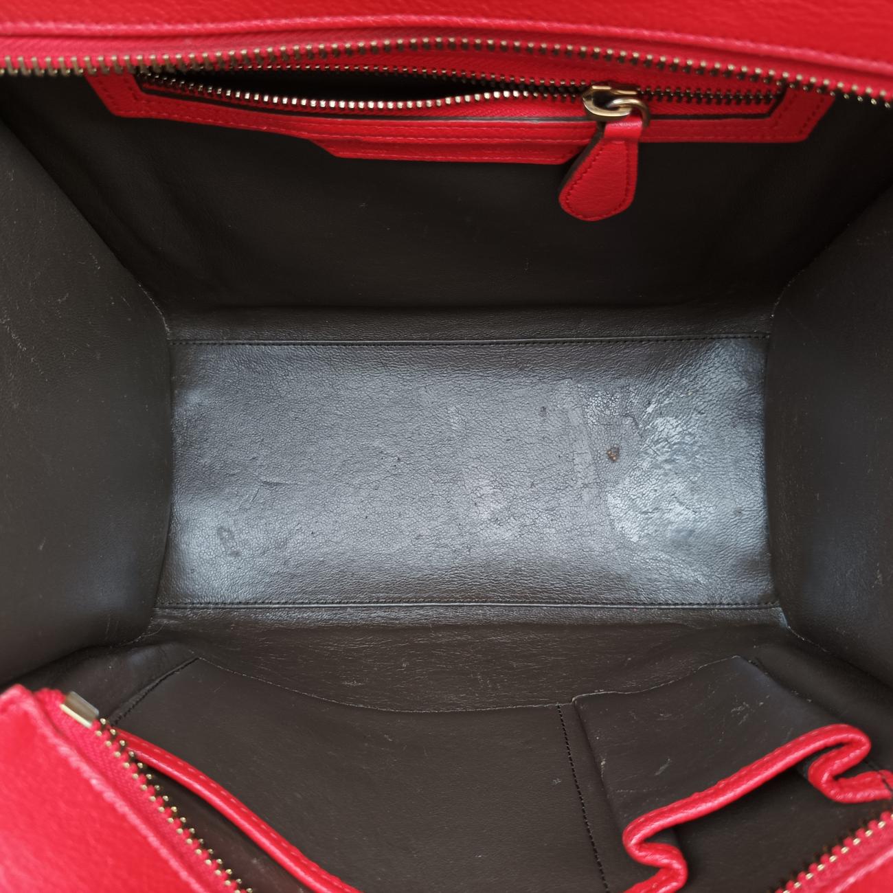 Luggage Micro shopperRed×brownLeatherF-LA-0154 F-CT-0154ラゲージマイクロショッパーレッド×ブラウンレザーF-LA-0154 F-CT-0154