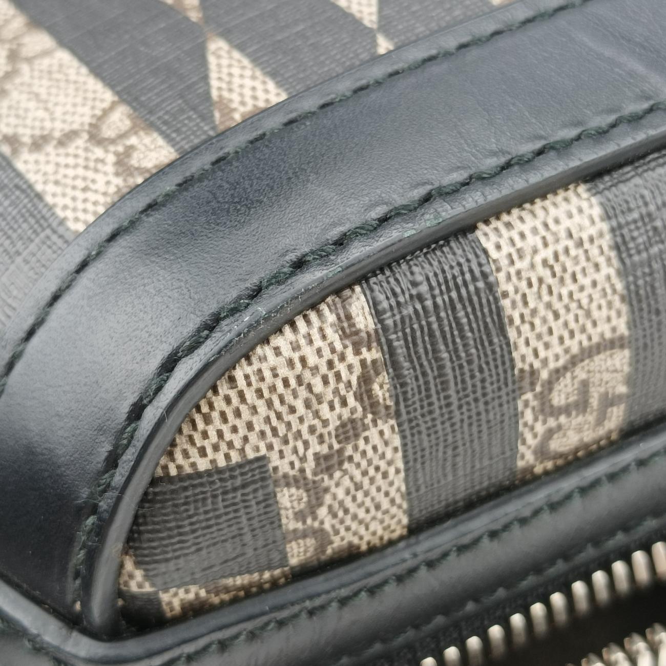 KALEIDObeige×blackPVC coated canvas406384E018901766カレイドベージュ×ブラックPVCコーティングキャンバス406384E018901766