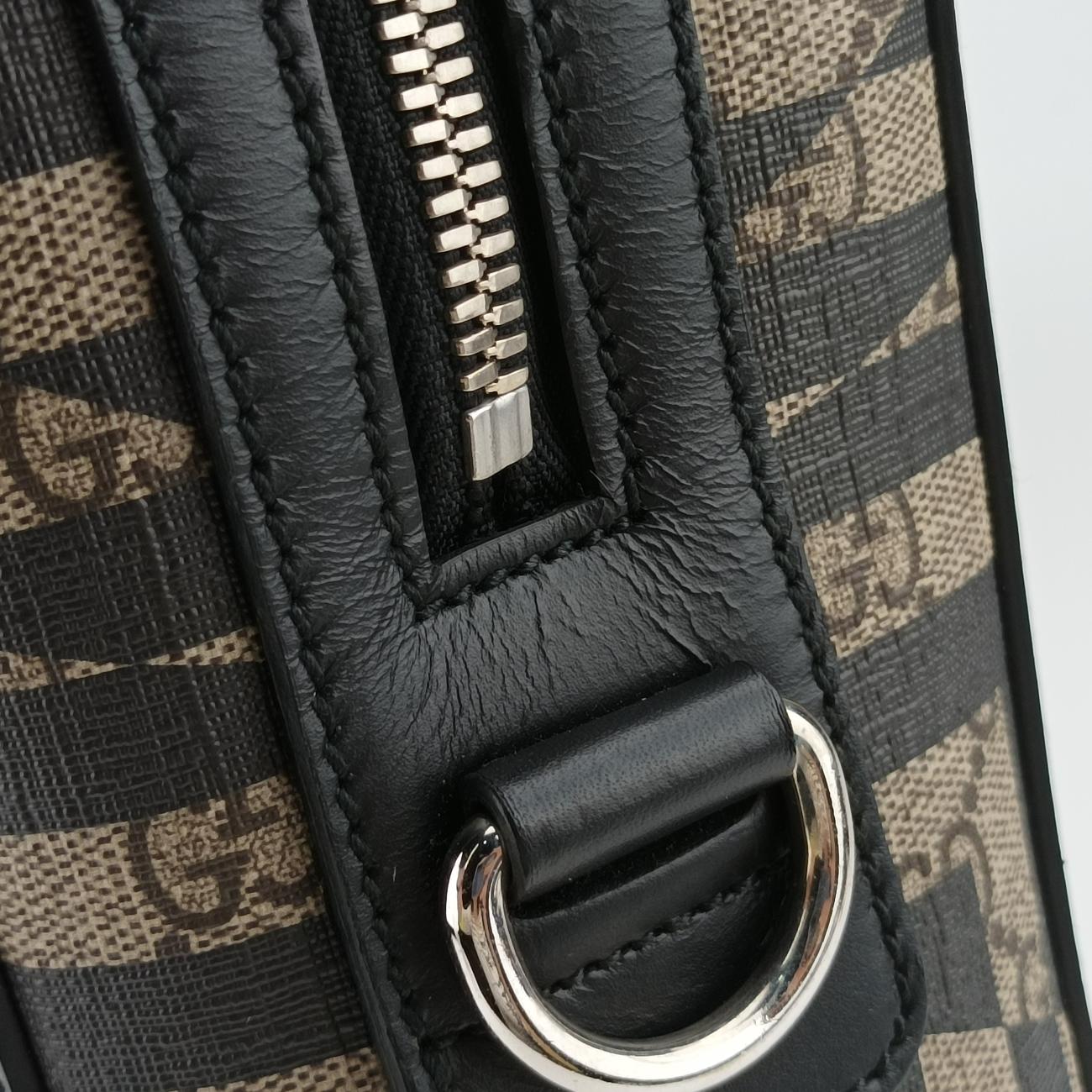 KALEIDObeige×blackPVC coated canvas406384E018901766カレイドベージュ×ブラックPVCコーティングキャンバス406384E018901766