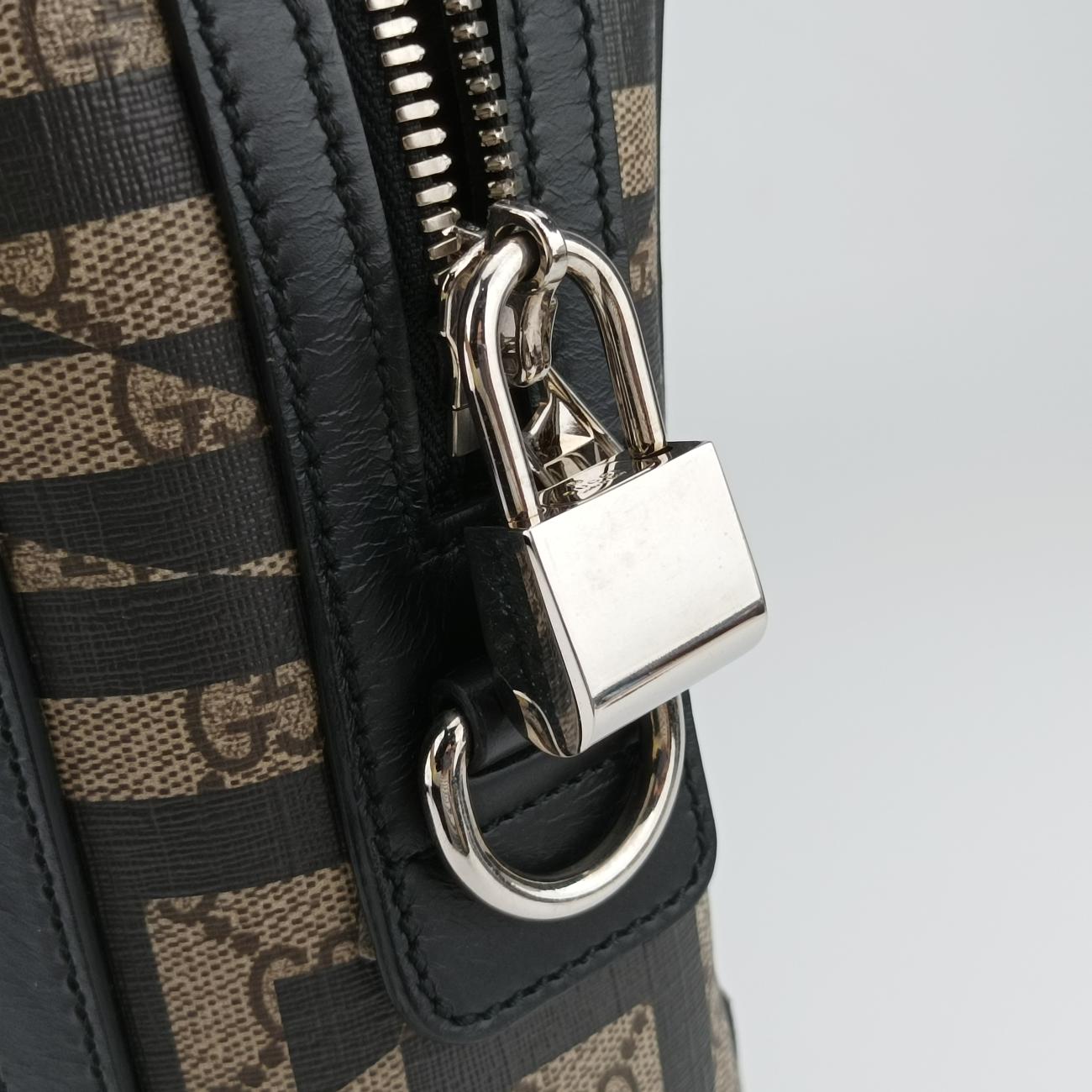 KALEIDObeige×blackPVC coated canvas406384E018901766カレイドベージュ×ブラックPVCコーティングキャンバス406384E018901766