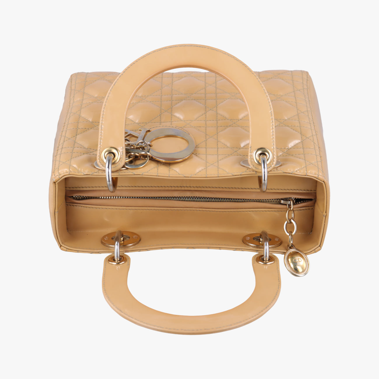 Lady DiorbeigePatent14B-MA-0112レディディオールベージュパテント14B-MA-0112