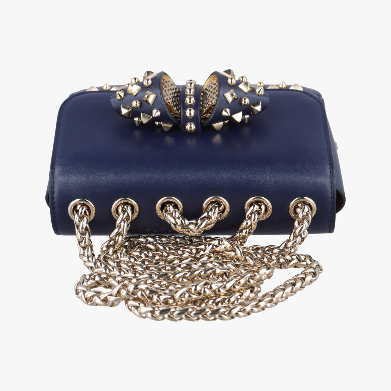 Night Tudor Spikes Small Sweet CharityNavyLeatherナイトチューダースパイクススモールスイートチャリティネイビーレザー