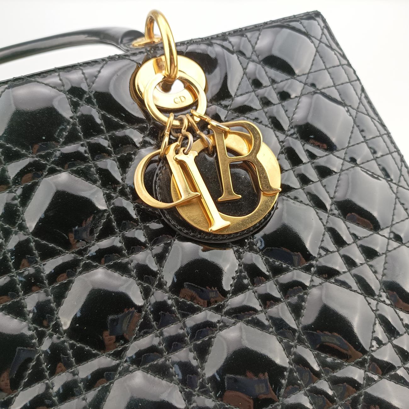 Lady DiorBlackPatent08-MA-1029レディディオールブラックパテント08-MA-1029