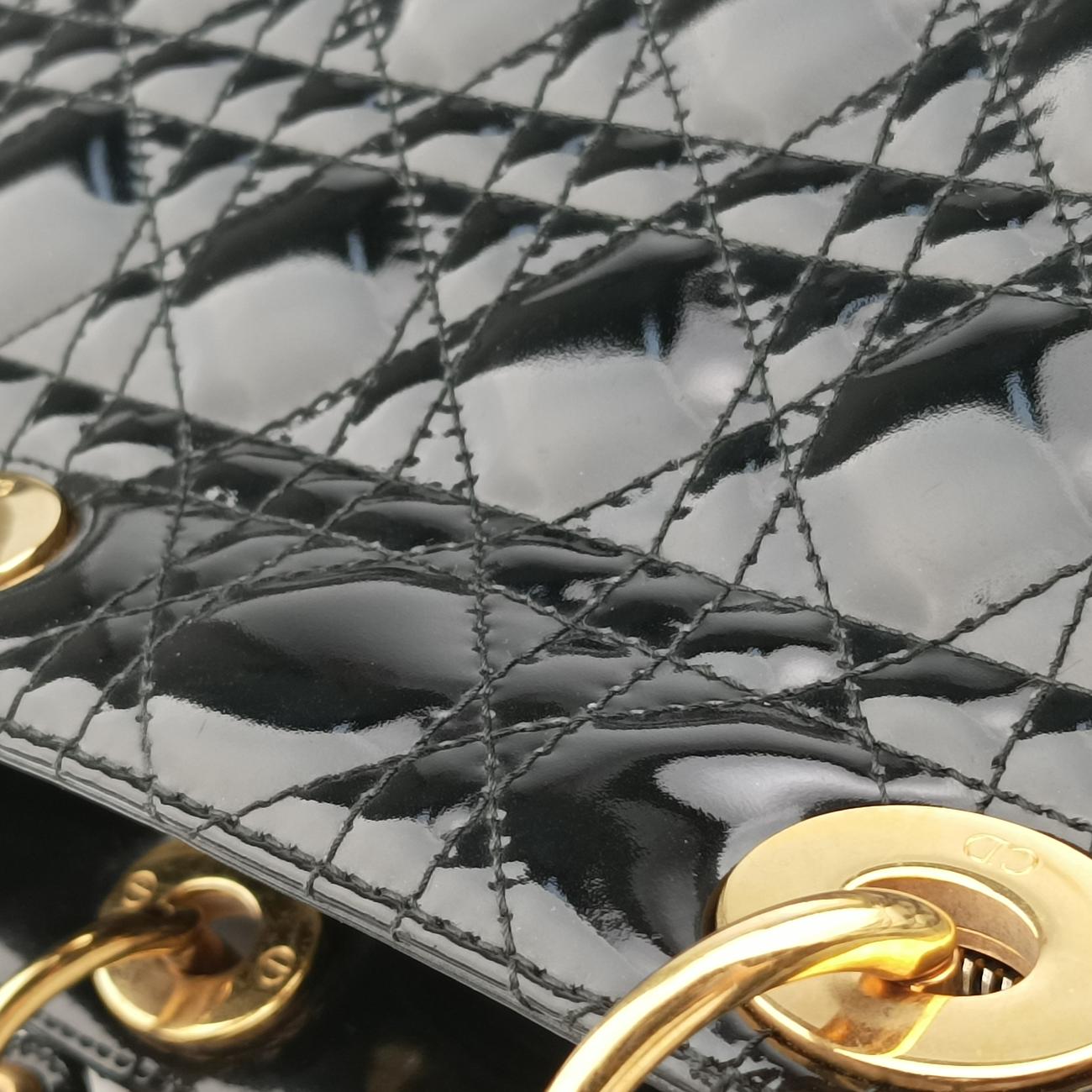 Lady DiorBlackPatent08-MA-1029レディディオールブラックパテント08-MA-1029