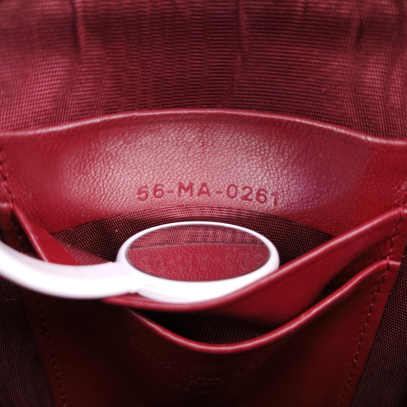 Lady Dior Cannage Phone HolderRedPatent56-MA-0261レディ ディオール カナージュ フォン ホルダーレッドパテント56-MA-0261