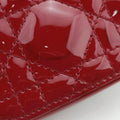 Lady Dior Cannage Phone HolderRedPatent56-MA-0261レディ ディオール カナージュ フォン ホルダーレッドパテント56-MA-0261