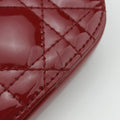 Lady Dior Cannage Phone HolderRedPatent56-MA-0261レディ ディオール カナージュ フォン ホルダーレッドパテント56-MA-0261