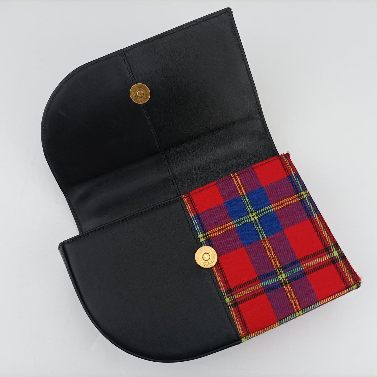 Tartan PrintBlack×Multicolourleather×CanvasCLG 087548460119タータンプリントブラック×マルチカラーレザー×キャンバスCLG 087548460119