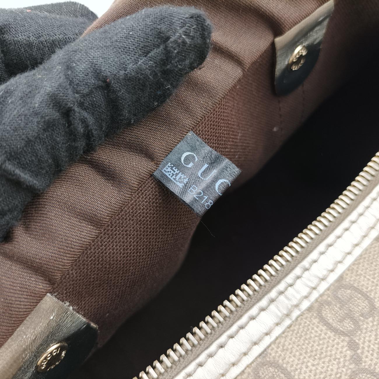 GG plus Spring Joy GG Supreme beige×silver PVC coated canvas 193603 B2181569GGプラス ジョイ GGスプリーム ベージュ×シルバー PVCコーティングキャンバス 193603 B2181569