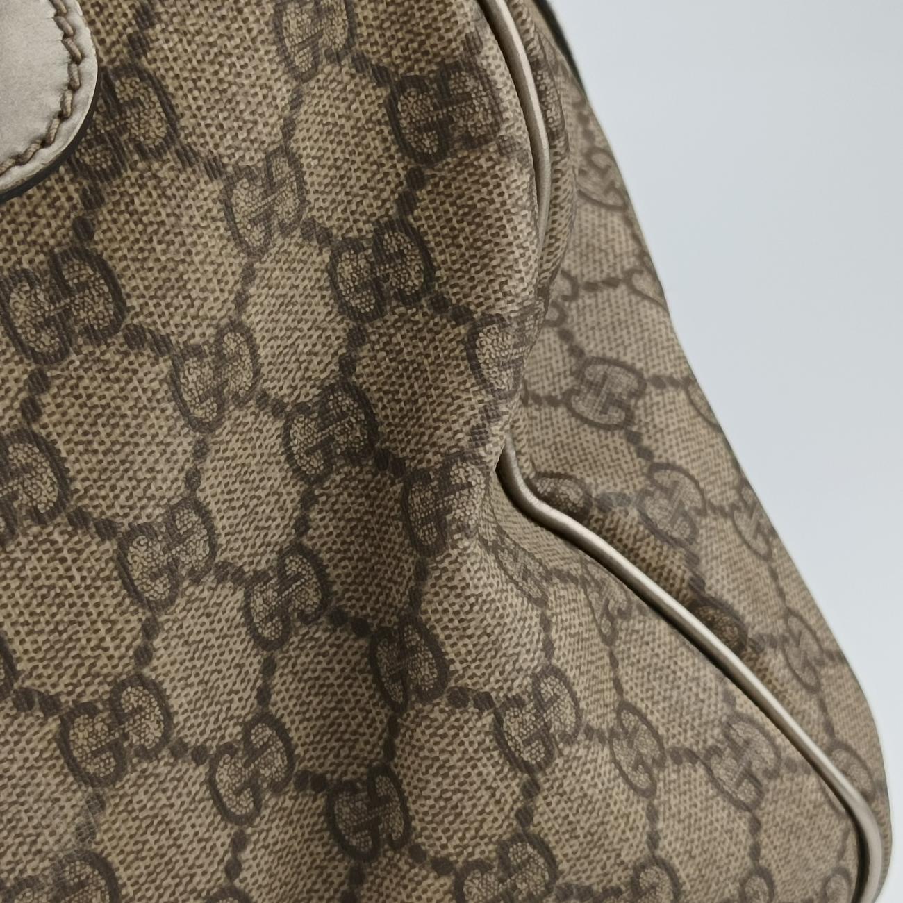 GG plus Spring Joy GG Supreme beige×silver PVC coated canvas 193603 B2181569GGプラス ジョイ GGスプリーム ベージュ×シルバー PVCコーティングキャンバス 193603 B2181569