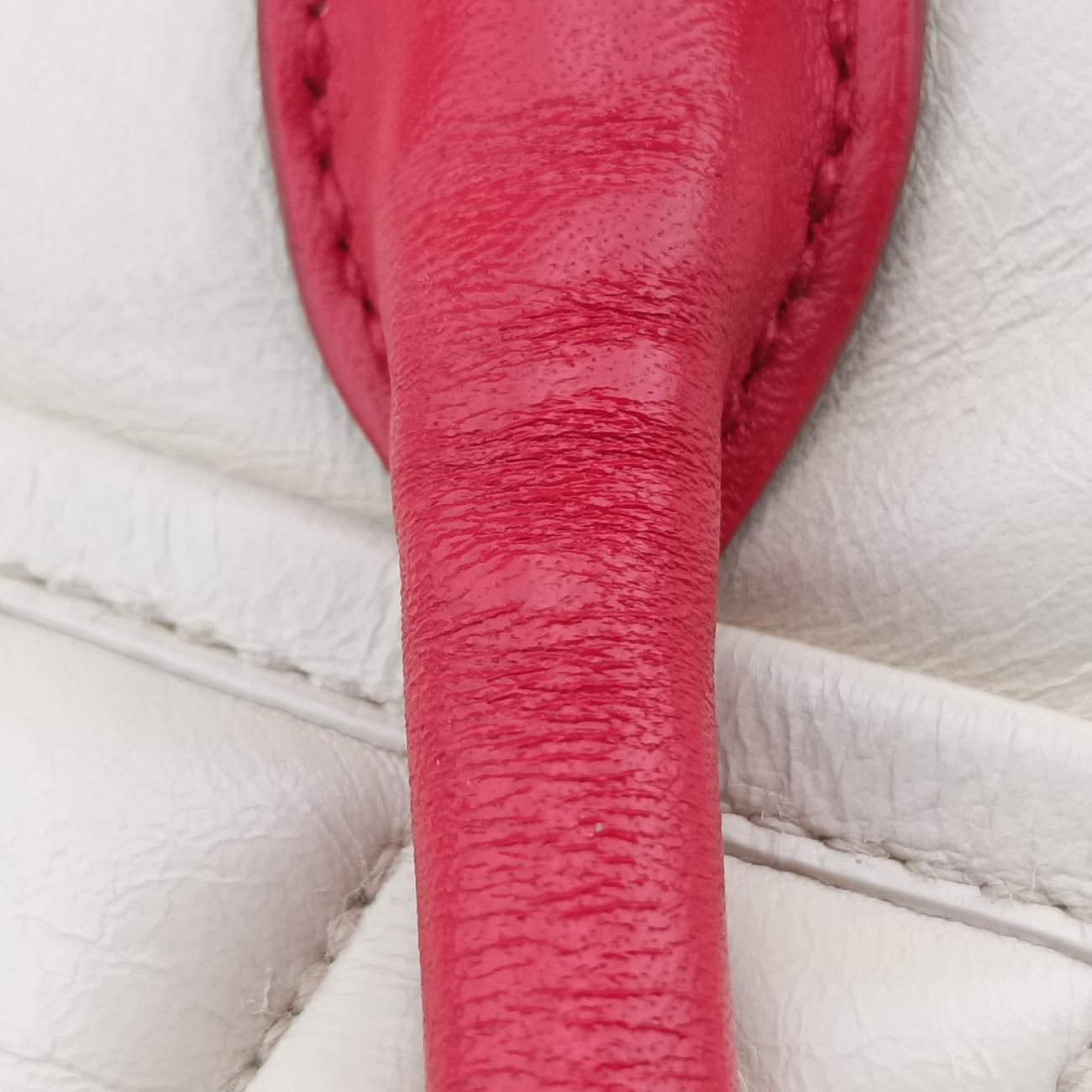 Nappa  Biker Red x White Leather 197/Bナッパバイカー レッド×ホワイト レザー 197/B