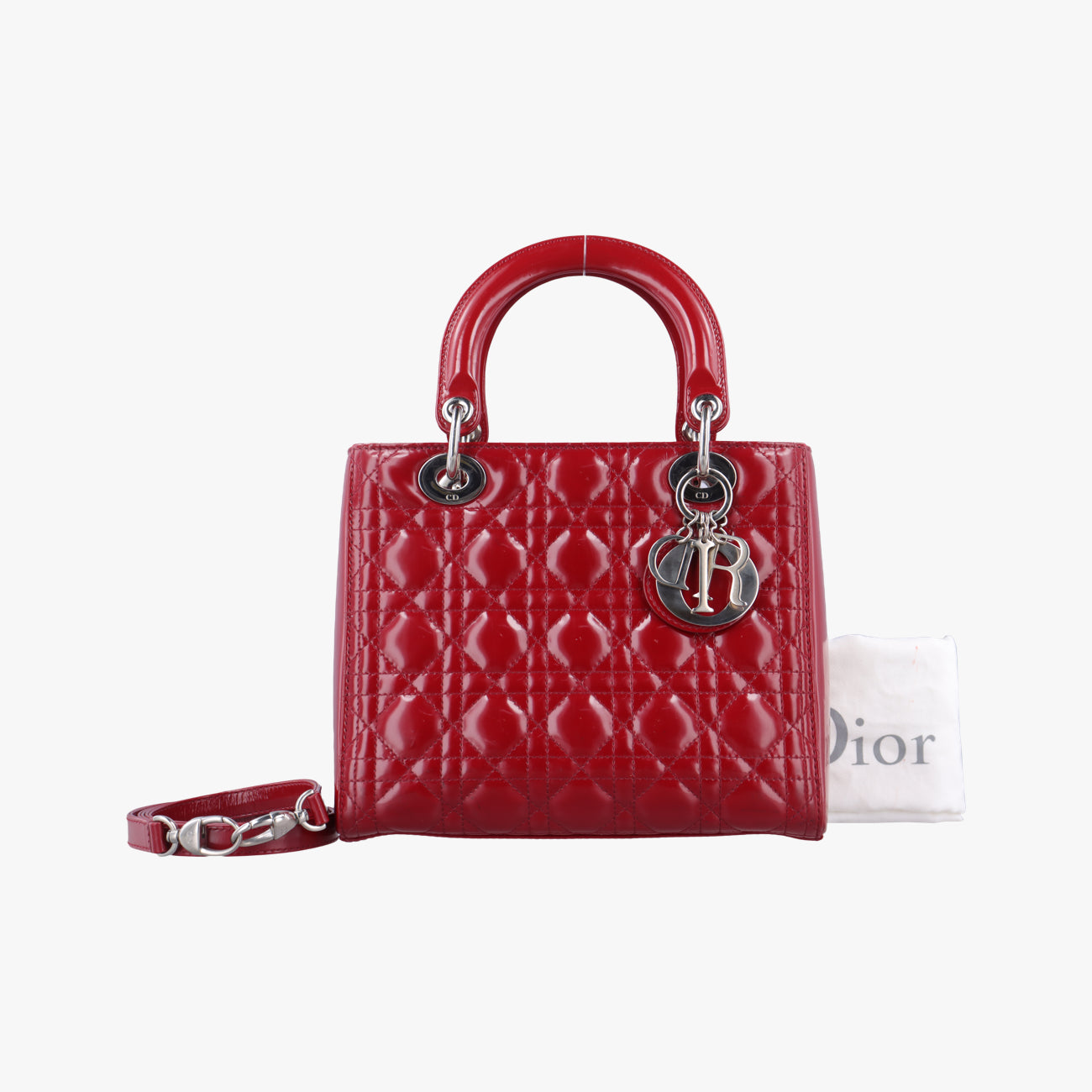 Lady DiorRedPatent01-BO-0173レディディオールレッドパテント01-BO-0173