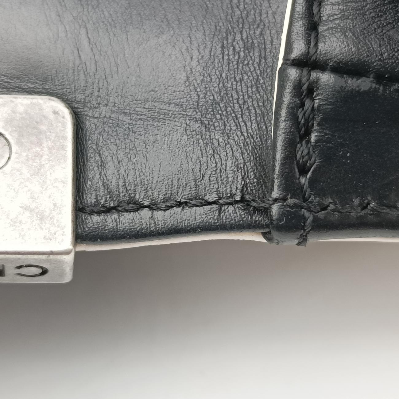 BOY CHANEL Black×white Leather A66713 15641012ボーイシャネル ブラック×ホワイト レザー A66713 15641012