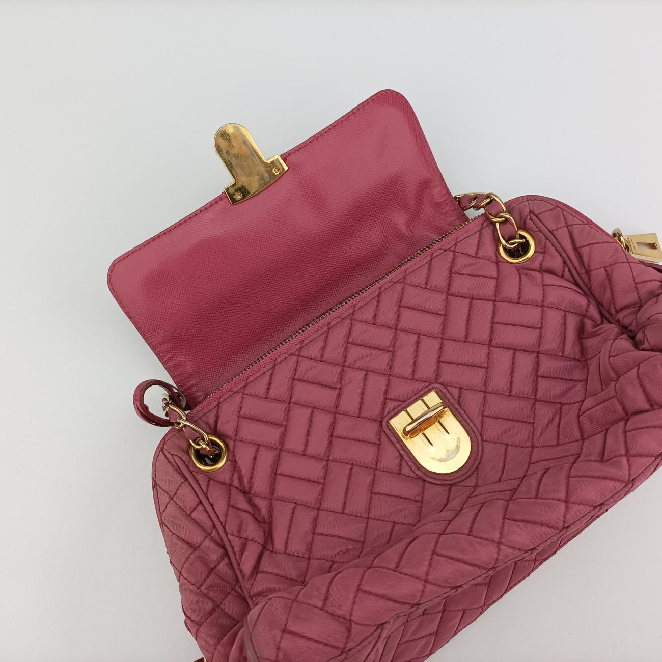 Chain Quilting FlapPinknylonBR4965194/Aチェーン キルティング フラップピンクナイロンBR4965194/A