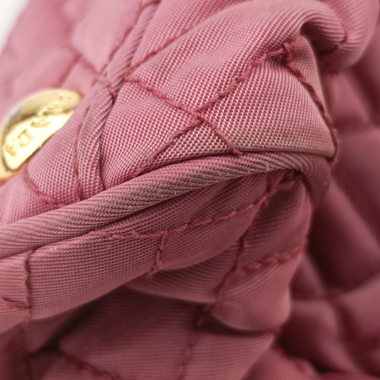 Chain Quilting FlapPinknylonBR4965194/Aチェーン キルティング フラップピンクナイロンBR4965194/A