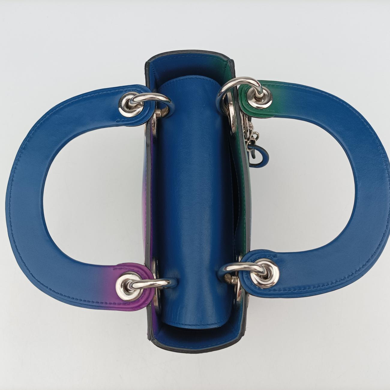 Lady DiorBlue x Green x PurpleLeather04-MA-1113レディディオールブルー×グリーン×パープルレザー04-MA-1113