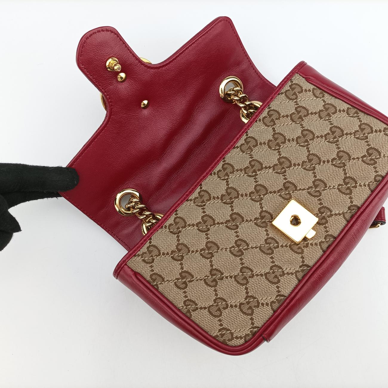 GG MarmontBeige x Red x Multicolorcanvas x leather446744D031692815GGマーモントベージュ×レッド×マルチカラーキャンバス×レザー446744D031692815